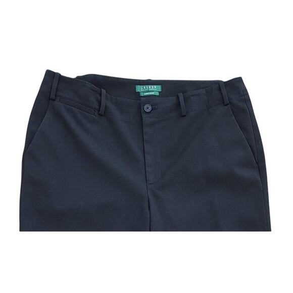 Lauren Ralph Lauren Sanderson Dress Pants Trousers Black Size 14 Straight Leg - Picture 3 of 9